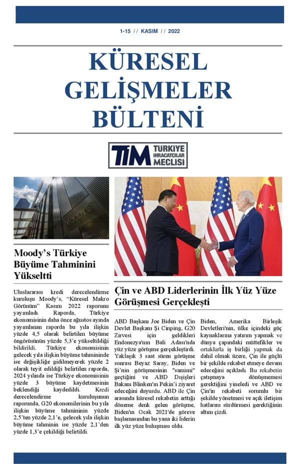 1-15 Kasım 2022 Bülteni 